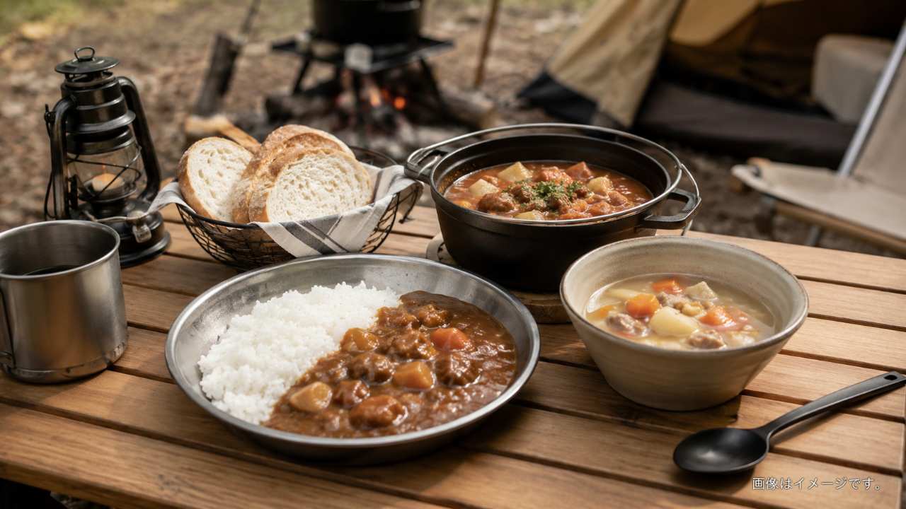 パンやバナナなど火を使わず食べられるキャンプ朝食